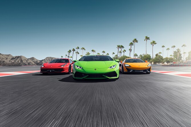 Exotic cars on track